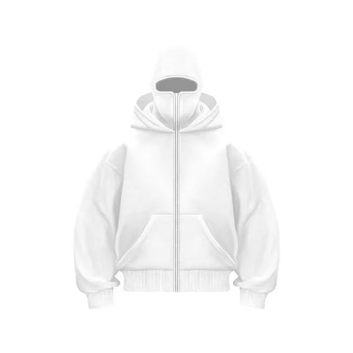 Men and Women Balaclava Y2K Gothic Harajuku Winter New Item Double Hooded Sweatshirt Men'S Hooded Mask Zipper Sportswear